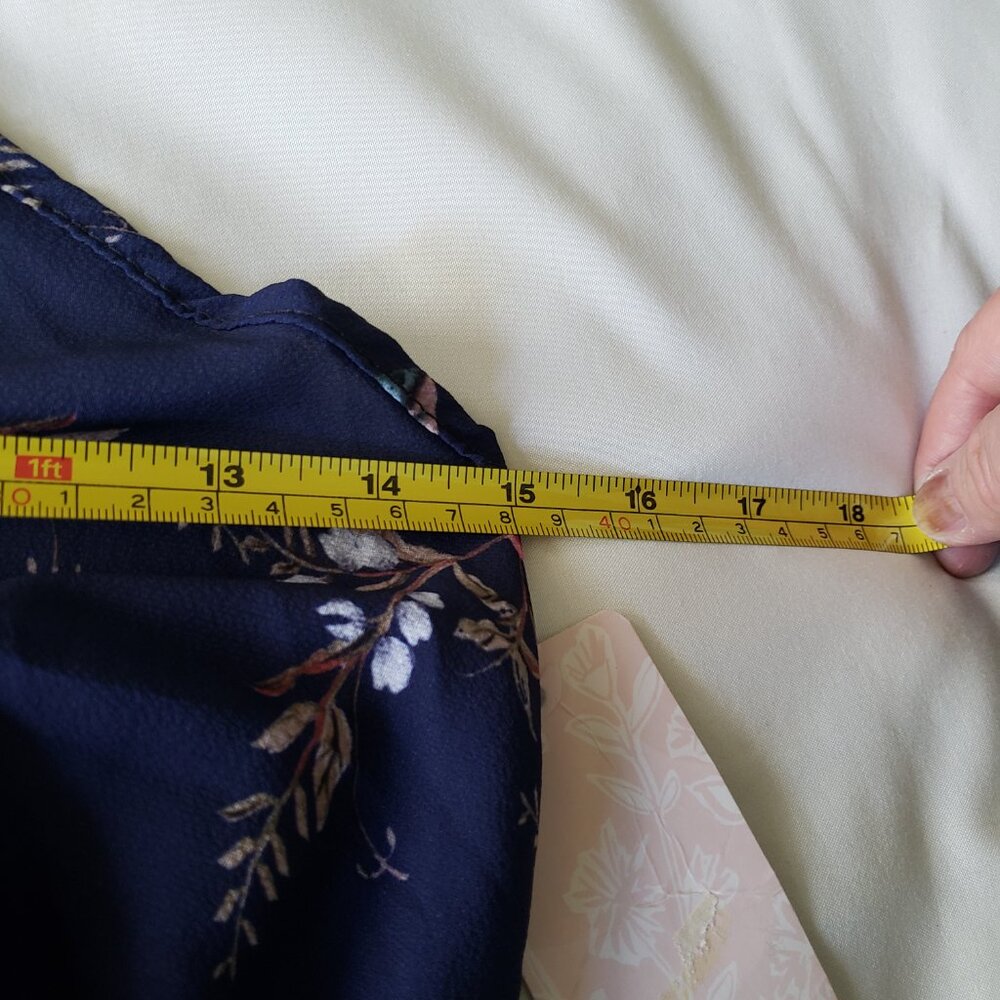 Italia Moda Floral A-Line Sleeveless Belted Lace Trim Mini Dress - Picture 5 of 9